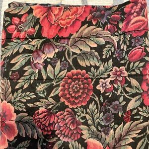 Vintage style bold floral curtains